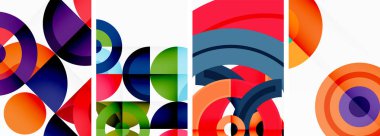 Duvar kâğıdı, kartvizit, kapak, poster, afiş, broşür, başlık, web sitesi için arka planda yuvarlak geometrik elemanlar ve daireler