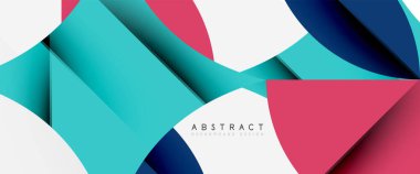 Beyaza asgari geometrik elementler. Yapraklar, yuvarlak üçgenler, yıldızlar.