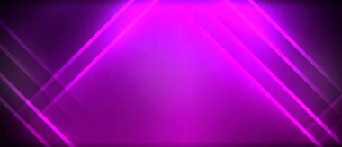 Neon parlayan daire ışınları, karanlıkta ışık saçan yuvarlak çizgiler, gezegen tarzı neon dalga çizgileri. Duvar kağıdı, afiş, arkaplan için enerji yüklü elektrik konsept tasarımı