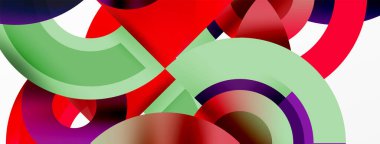 Çember geometrik soyut vektör arkaplanı