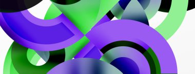 Çember geometrik soyut vektör arkaplanı