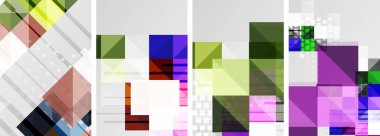 Renkli kare posterler, iş şablonları. Duvar Kağıdı, Sancak, Arkaplan, Kart, Kitap İllüstrasyonu, İniş Sayfası