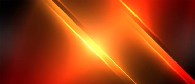 Neon dinamik köşegen ışık ışınları arka planı. Duvar kağıdı, bayrak, sunum, arkaplan için tekno dijital geometrik konsept tasarımı