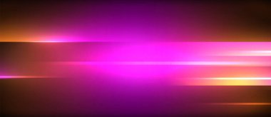 Neon dinamik köşegen ışık ışınları arka planı. Duvar kağıdı, bayrak, sunum, arkaplan için tekno dijital geometrik konsept tasarımı