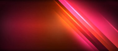 Neon parlayan daire ışınları, karanlıkta ışık saçan yuvarlak çizgiler, gezegen tarzı neon dalga çizgileri. Duvar kağıdı, afiş, arkaplan için enerji yüklü elektrik konsept tasarımı