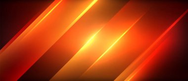 Neon dinamik köşegen ışık ışınları arka planı. Duvar kağıdı, bayrak, sunum, arkaplan için tekno dijital geometrik konsept tasarımı