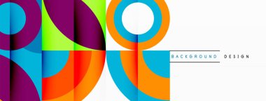 Çember ve taç yaprakları. Duvar kağıdı, Sancak, Arkaplan, Kart, Kitap İllüstrasyonu, İniş Sayfası için Geometrik güzel soyut şablon