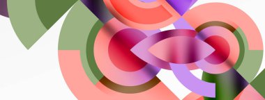 Çember geometrik soyut vektör arkaplanı