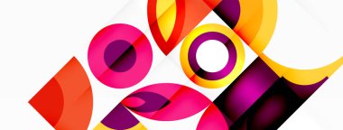 Çember ve taç yaprakları. Duvar kağıdı, Sancak, Arkaplan, Kart, Kitap İllüstrasyonu, İniş Sayfası için Geometrik güzel soyut şablon