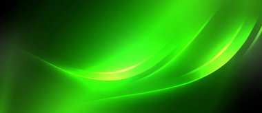 Neon parlayan daire ışınları, karanlıkta ışık saçan yuvarlak çizgiler, gezegen tarzı neon dalga çizgileri. Duvar kağıdı, afiş, arkaplan için enerji yüklü elektrik konsept tasarımı