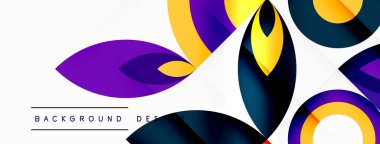 Çember ve taç yaprakları. Duvar kağıdı, Sancak, Arkaplan, Kart, Kitap İllüstrasyonu, İniş Sayfası için Geometrik güzel soyut şablon