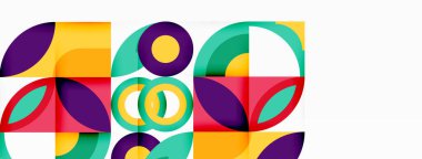 Çember ve taç yaprakları. Duvar kağıdı, Sancak, Arkaplan, Kart, Kitap İllüstrasyonu, İniş Sayfası için Geometrik güzel soyut şablon