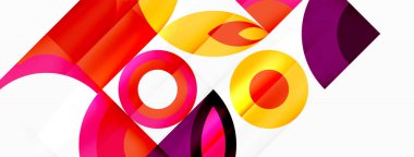 Çember ve taç yaprakları. Duvar kağıdı, Sancak, Arkaplan, Kart, Kitap İllüstrasyonu, İniş Sayfası için Geometrik güzel soyut şablon