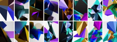 Düşük polimerli üçgenler. Poster geometrik arkaplan. Duvar Kağıdı, Sancak, Arkaplan, Kart, Kitap İllüstrasyonu, İniş Sayfası