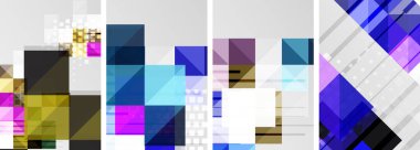 Renkli kare posterler, iş şablonları. Duvar Kağıdı, Sancak, Arkaplan, Kart, Kitap İllüstrasyonu, İniş Sayfası