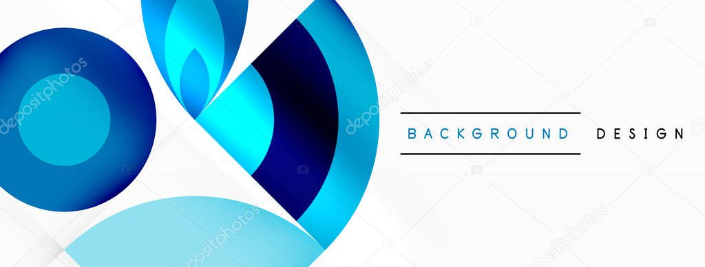 Circles and petals. Geometric beautiful abstract minimal template for Wallpaper, Banner, Background, Card, Book Illustration, landing page