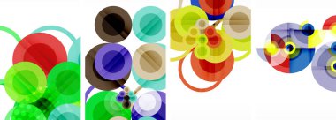 Geometrik soyut posterler dizisi. Duvar kağıdı, kartvizit, kapak, poster, afiş, broşür, başlık, web sitesi için soyut arkaplan