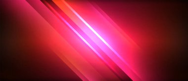 Neon parlayan daire ışınları, karanlıkta ışık saçan yuvarlak çizgiler, gezegen tarzı neon dalga çizgileri. Duvar kağıdı, afiş, arkaplan için enerji yüklü elektrik konsept tasarımı