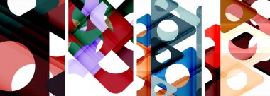 Çekici üçgenler içeren soyut arkaplan seti. Geometri ve stilin uyumlu karışımı, bu tasarımlar modern yetenekler getiriyor.