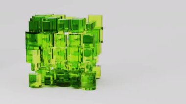 Cam geometrik silindir dönüşleri şekillendirir. 3d canlandırma döngüsü soyut arkaplan