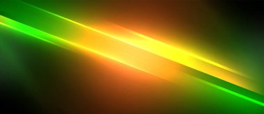 Neon dinamik köşegen ışık ışınları arka planı. Duvar kağıdı, bayrak, sunum, arkaplan için tekno dijital geometrik konsept tasarımı