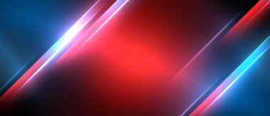 Neon dinamik köşegen ışık ışınları arka planı. Duvar kağıdı, bayrak, sunum, arkaplan için tekno dijital geometrik konsept tasarımı