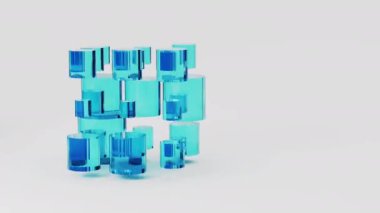 Cam geometrik silindir dönüşleri şekillendirir. 3d canlandırma döngüsü soyut arkaplan