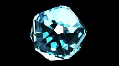 Cam geometrik düşük poli küre dönüş şeklini alır. 3d canlandırma döngüsü soyut arkaplan