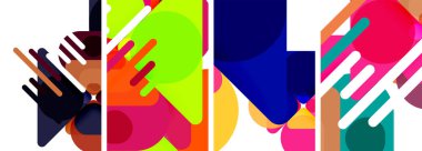 Duvar kağıdı, kartvizit, kapak, poster, afiş, broşür, başlık, web sitesi için geometrik ögeler