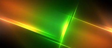 Neon dinamik köşegen ışık ışınları arka planı. Duvar kağıdı, bayrak, sunum, arkaplan için tekno dijital geometrik konsept tasarımı