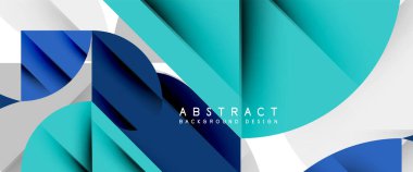 Beyaza asgari geometrik elementler. Yapraklar, yuvarlak üçgenler, yıldızlar.