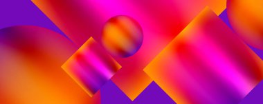 Neon renkli geometrik şekiller. Duvar Kağıdı, Sancak, Arkaplan, Kart, Kitap İllüstrasyonu, İniş Sayfası