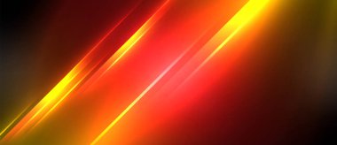 Neon dinamik köşegen ışık ışınları arka planı. Duvar kağıdı, bayrak, sunum, arkaplan için tekno dijital geometrik konsept tasarımı