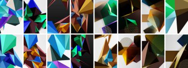 Düşük polimerli üçgenler. Poster geometrik arkaplan. Duvar Kağıdı, Sancak, Arkaplan, Kart, Kitap İllüstrasyonu, İniş Sayfası