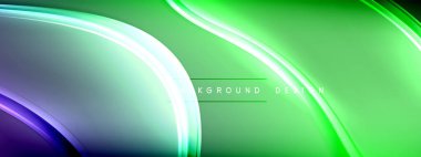 Vektör soyut arkaplan - sıvı gradyan üzerinde sıvı şeffaf kabarcık şekilleri gölgeler ve ışık efektleri