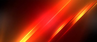 Neon dinamik köşegen ışık ışınları arka planı. Duvar kağıdı, bayrak, sunum, arkaplan için tekno dijital geometrik konsept tasarımı