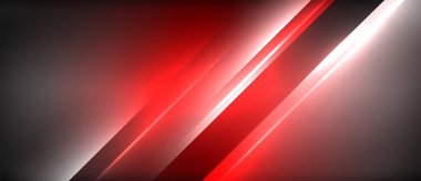 Neon dinamik köşegen ışık ışınları arka planı. Duvar kağıdı, bayrak, sunum, arkaplan için tekno dijital geometrik konsept tasarımı