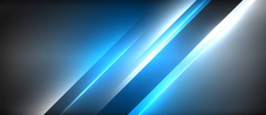 Neon dinamik köşegen ışık ışınları arka planı. Duvar kağıdı, bayrak, sunum, arkaplan için tekno dijital geometrik konsept tasarımı