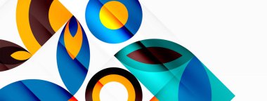 Çember ve taç yaprakları. Duvar kağıdı, Sancak, Arkaplan, Kart, Kitap İllüstrasyonu, İniş Sayfası için Geometrik güzel soyut şablon