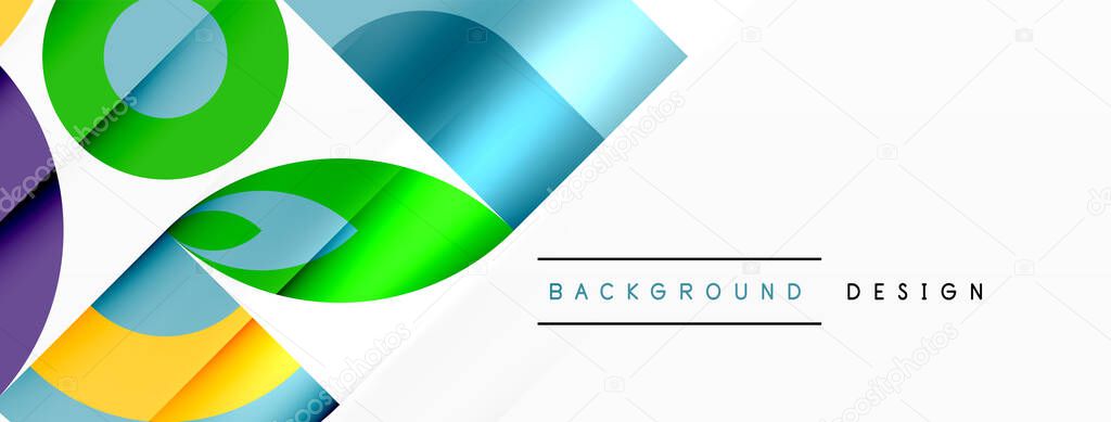 Circles and petals. Geometric beautiful abstract minimal template for Wallpaper, Banner, Background, Card, Book Illustration, landing page
