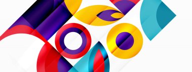 Çember ve taç yaprakları. Duvar kağıdı, Sancak, Arkaplan, Kart, Kitap İllüstrasyonu, İniş Sayfası için Geometrik güzel soyut şablon