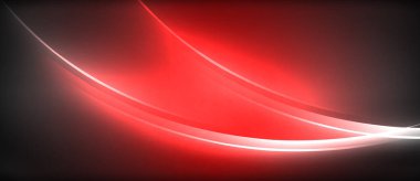 Neon parlayan daire ışınları, karanlıkta ışık saçan yuvarlak çizgiler, gezegen tarzı neon dalga çizgileri. Duvar kağıdı, afiş, arkaplan için enerji yüklü elektrik konsept tasarımı