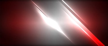 Neon dinamik köşegen ışık ışınları arka planı. Duvar kağıdı, bayrak, sunum, arkaplan için tekno dijital geometrik konsept tasarımı