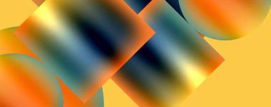 Renkli metalik geometrik şekiller. Duvar Kağıdı, Sancak, Arkaplan, Kart, Kitap İllüstrasyonu, İniş Sayfası