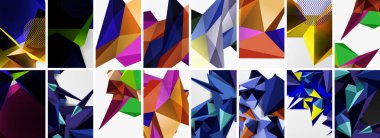 Düşük polimerli üçgenler. Poster geometrik arkaplan. Duvar Kağıdı, Sancak, Arkaplan, Kart, Kitap İllüstrasyonu, İniş Sayfası