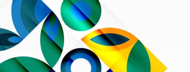 Çember ve taç yaprakları. Duvar kağıdı, Sancak, Arkaplan, Kart, Kitap İllüstrasyonu, İniş Sayfası için Geometrik güzel soyut şablon