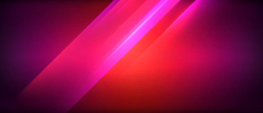 Neon dinamik köşegen ışık ışınları arka planı. Duvar kağıdı, bayrak, sunum, arkaplan için tekno dijital geometrik konsept tasarımı