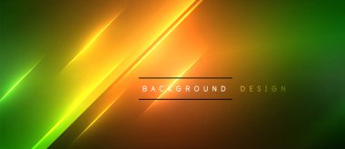 Neon dinamik köşegen ışık ışınları arka planı. Duvar kağıdı, bayrak, sunum, arkaplan için tekno dijital geometrik konsept tasarımı