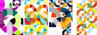 Yuvarlak çizgiler ve posterler. Duvar kağıdı, bayrak, arkaplan, kart, kitap illüstrasyonu için vektör illüstrasyonu, iniş sayfası