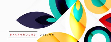 Çember ve taç yaprakları. Duvar kağıdı, Sancak, Arkaplan, Kart, Kitap İllüstrasyonu, İniş Sayfası için Geometrik güzel soyut şablon